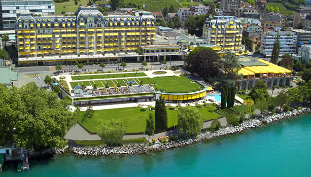 Lake Geneva Babymoon - Fairmont Le Montreux Palace - exterior