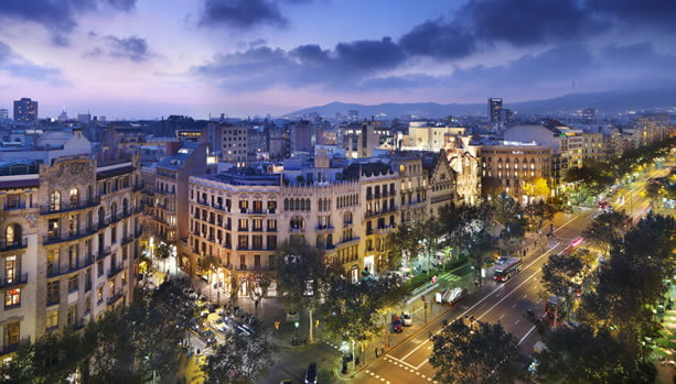 Barcelona Babymoon - View from Terrat at Madarin Oriental, Barcelona